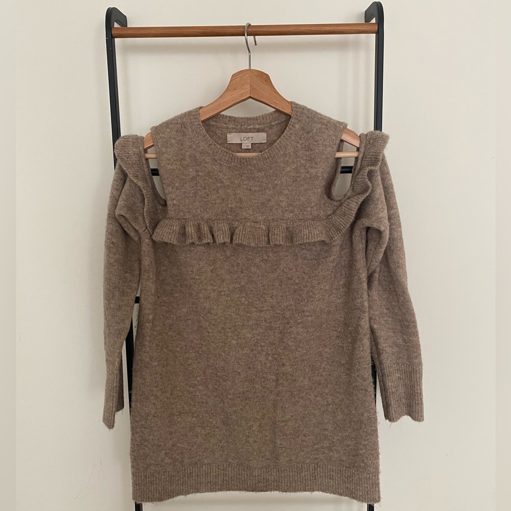 LOFT off-the-shoulder sweater, small, like new